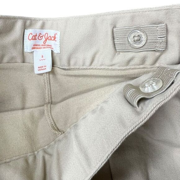 NEW Cat & Jack Girls' Pleated Khaki Uniform Skort Size 5 - Picture 5 of 11